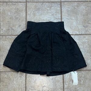 Snidel black jacquard pleated skirt